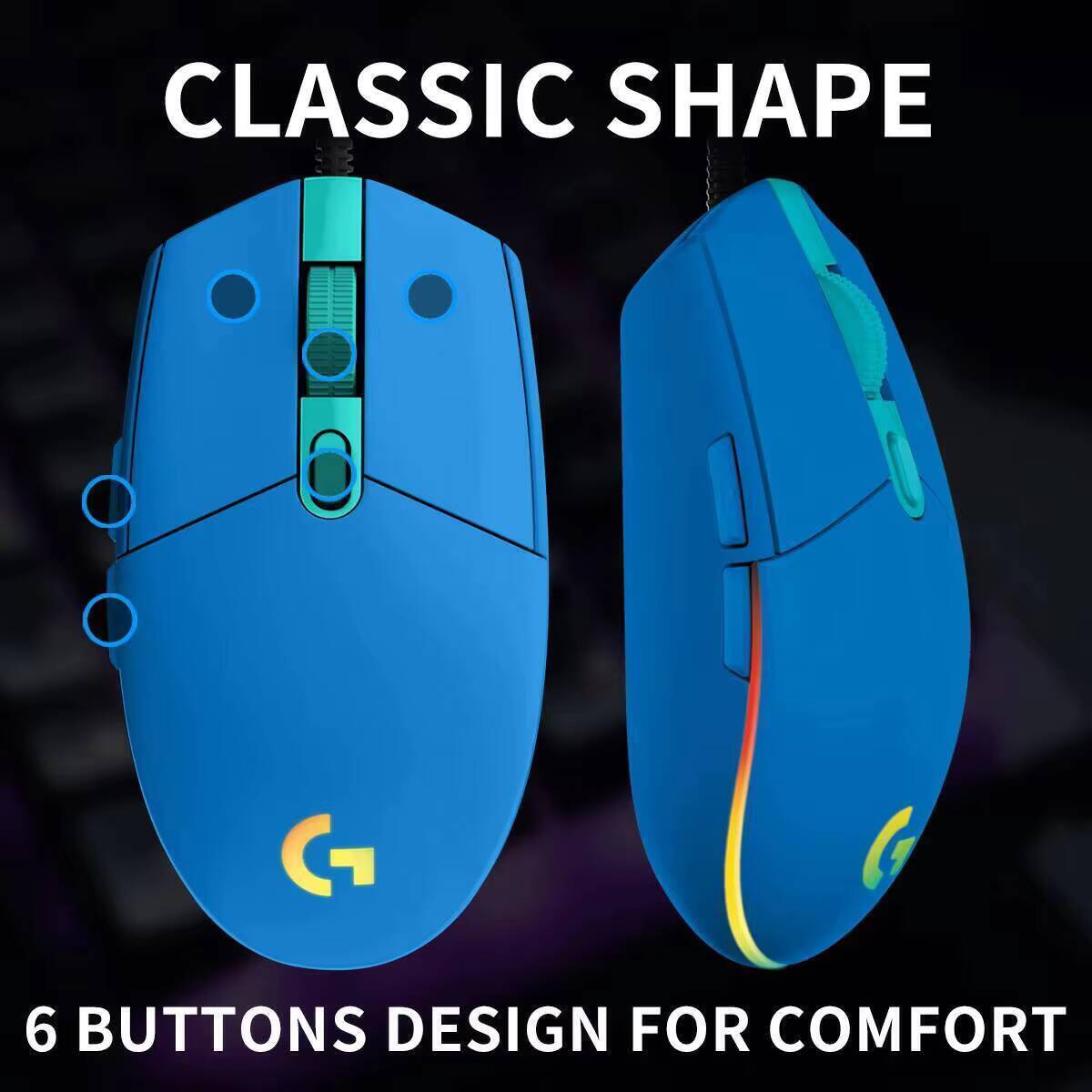 Logitech G203 LIGHTSYNC Mouse  - огляд і ціна Logitech Mouse G203